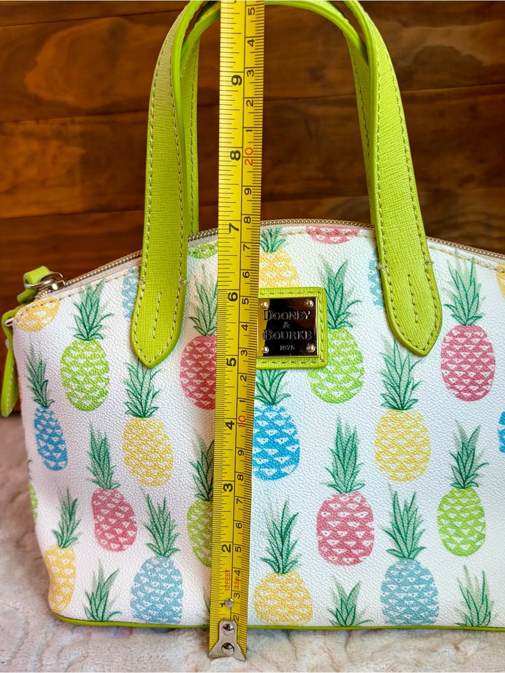 Dooney & Bourke Pineapple Mini Ruby Crossbody Bag Satchel Purse Summer EUC - Picture 16 of 16